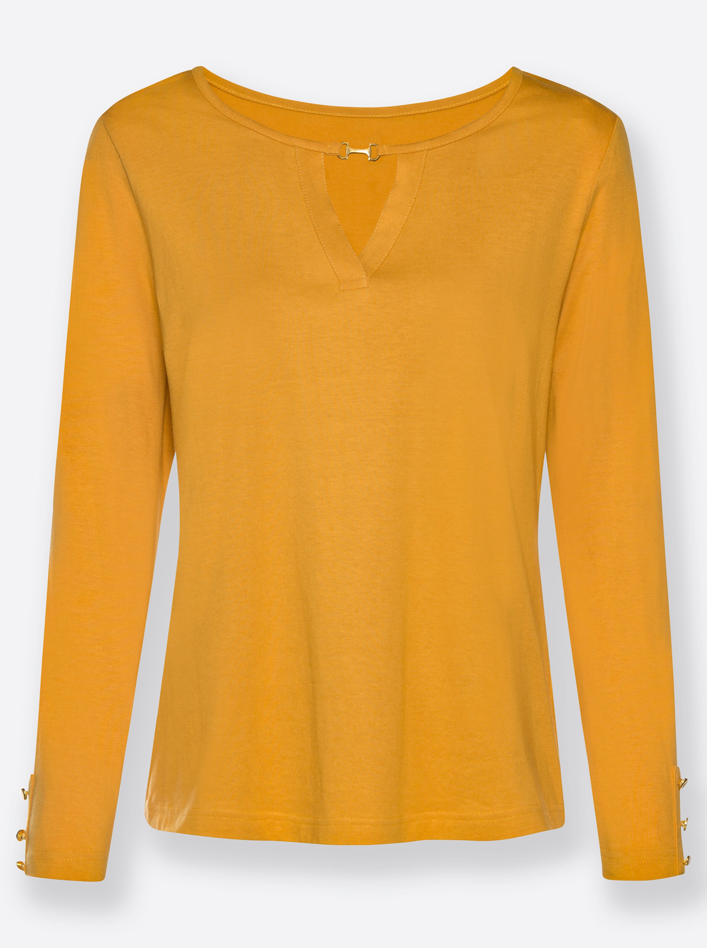 Langarmshirt in curry
