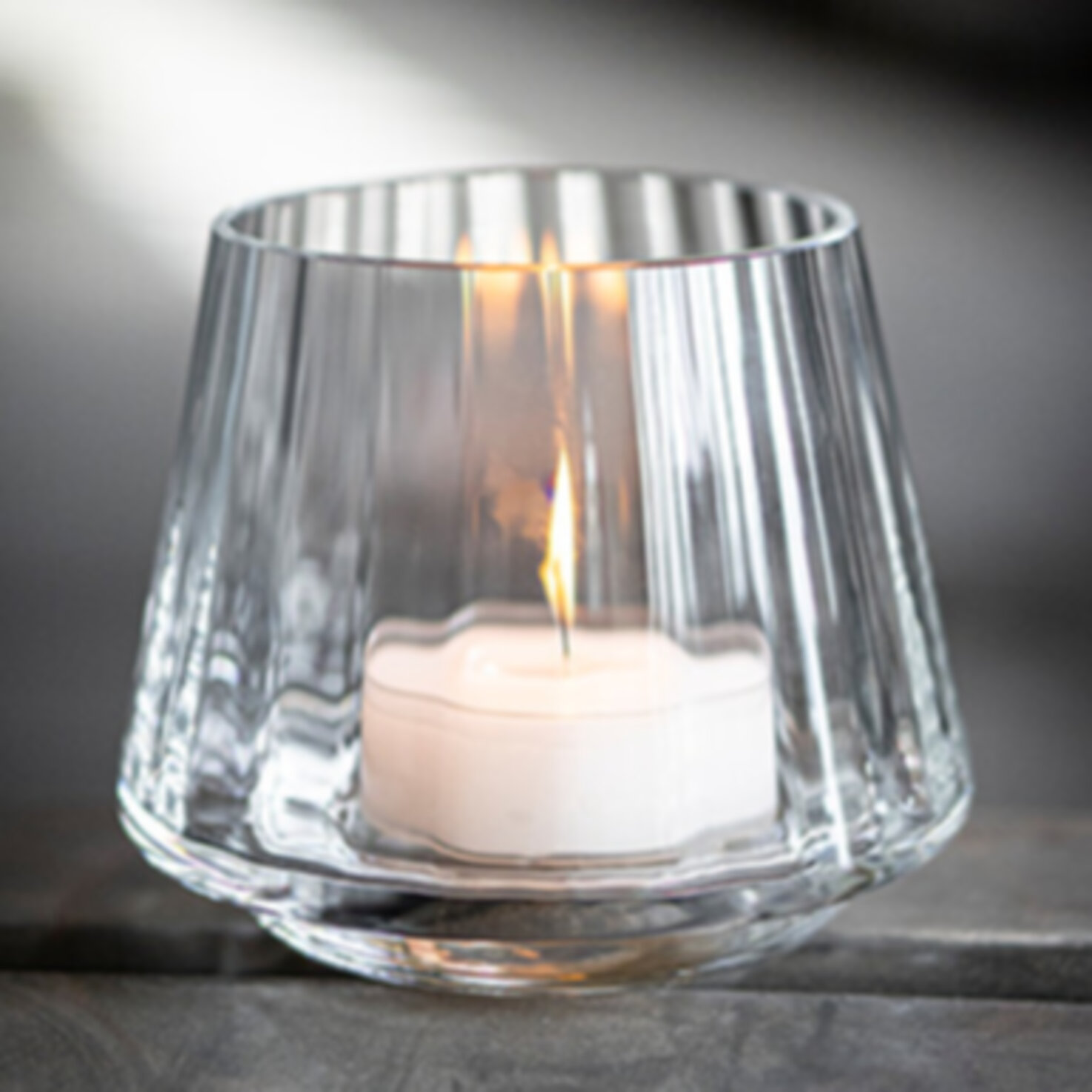 Hergiswiler Glas Windlicht Diamante