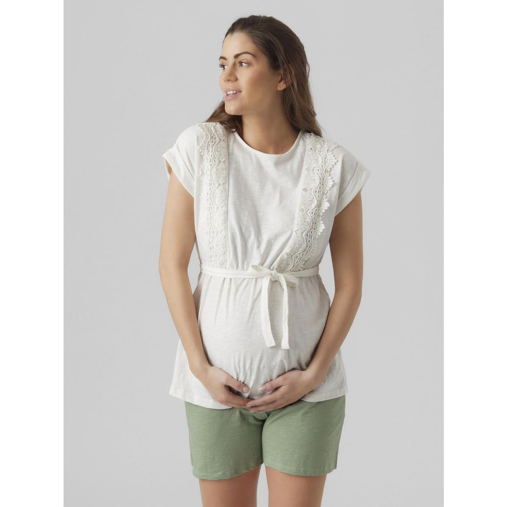 Køb Mama;licious Snow White Crochet Mlalisa Mary Kasket Jrs Top 2F. Noos