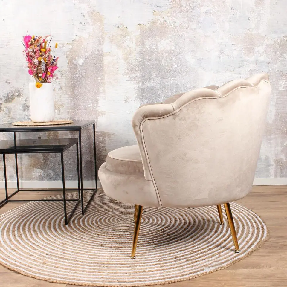 DS4U - Feliz fauteuil velvet champagne/taupe