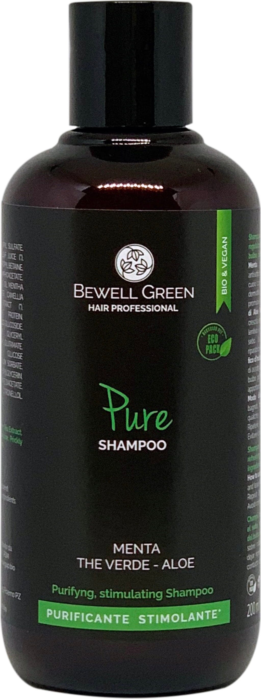 BeWell Green  PURE Purifying & Stimulating Shampoo, 200 ml