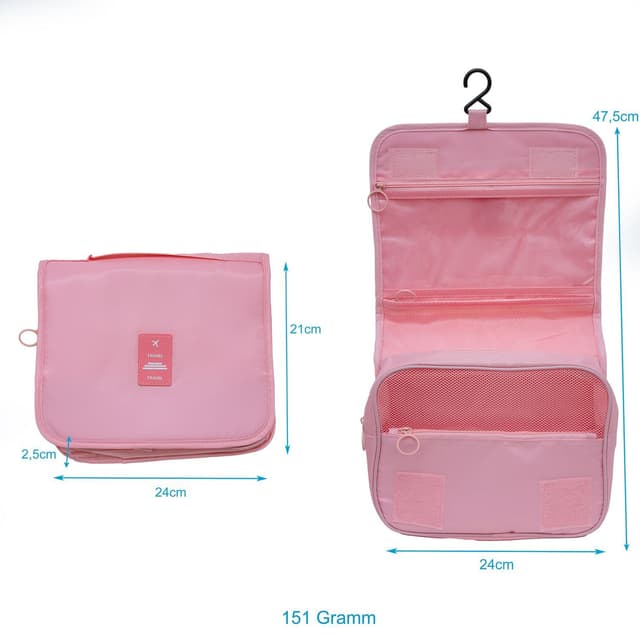 Kosmetiktaske Toilettaske Makeup-taske Make Up (pink)