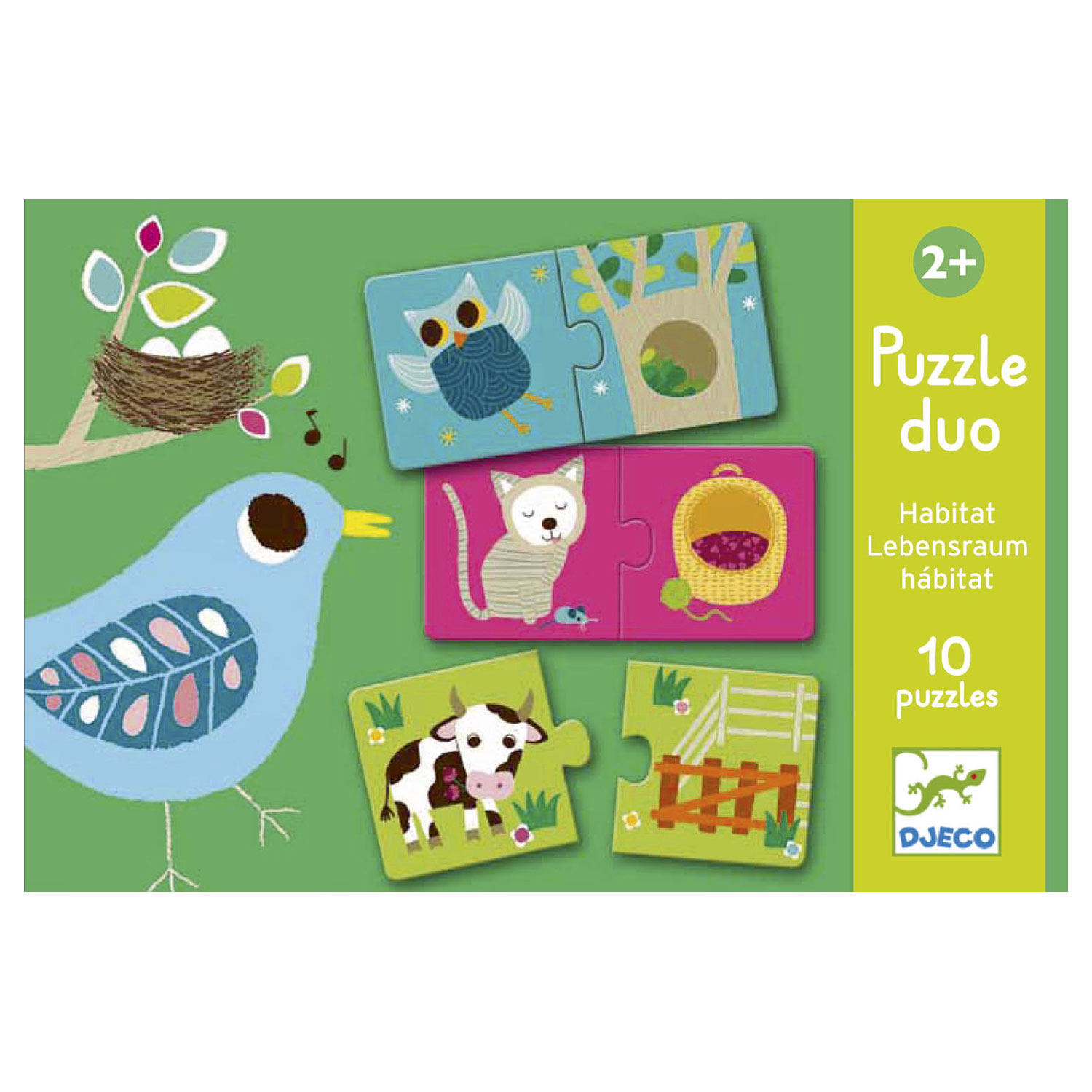Djeco Legpuzzel Duo Leefgebied, 20st.