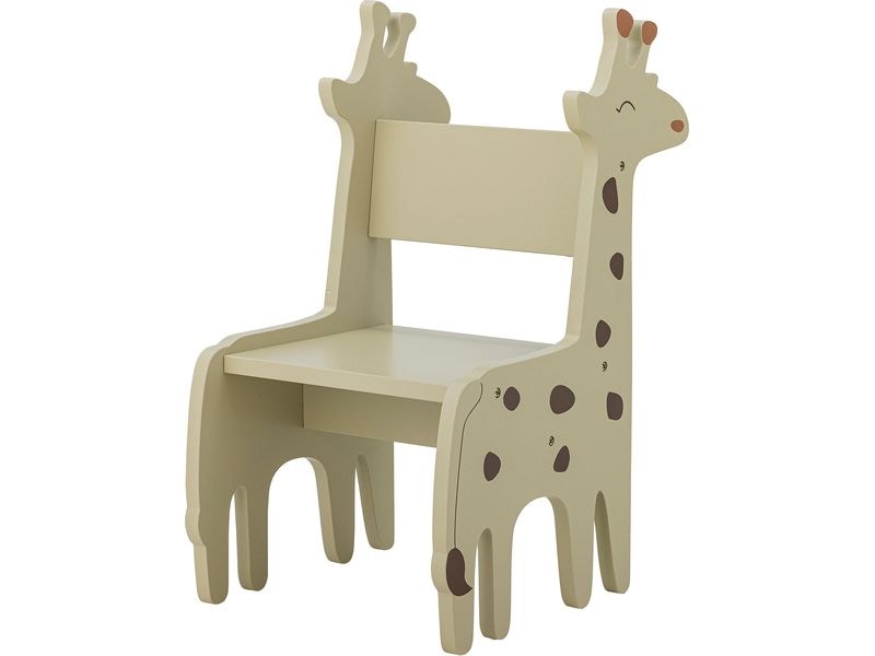 Bloomingville Kinderstuhl Ibber Giraffe Grau Sitzgelegenheit für Kinder
