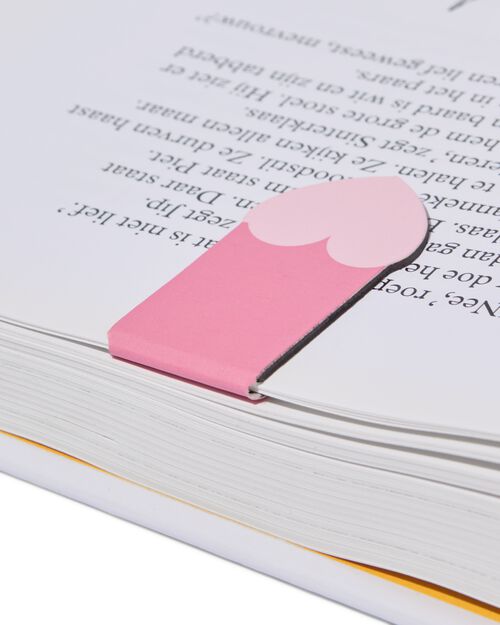 marque-page magnétique rose - 3 pièces