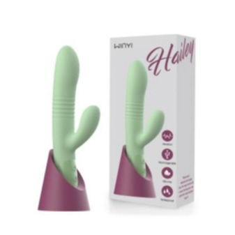 Hailey Doppel-Vibrator Rabbit Vibrator - Grün