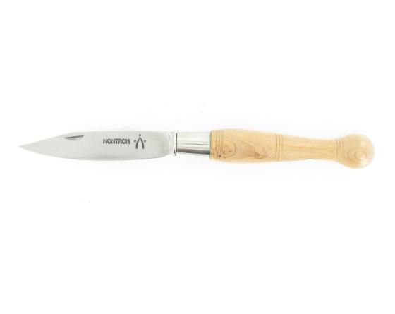 Nontron Virole n° 25 - Boule - Ciselé - Manche en Genévrier Couteaux de Poche par Nontron