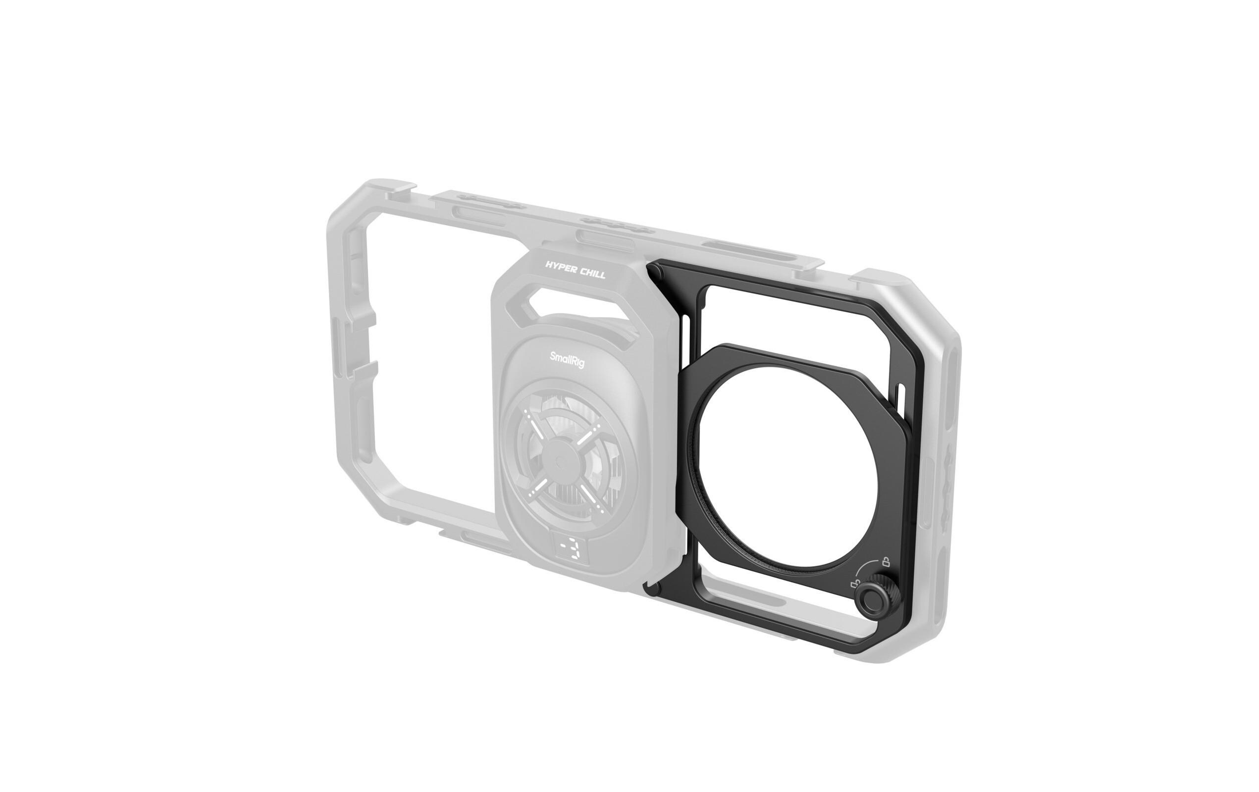 67-mm-Gewindefilteradapter mit SonnenschutzblendenSpeziell für den Universal-Telefonkäfig (ID 4299B ) von SmallRig entwickelt