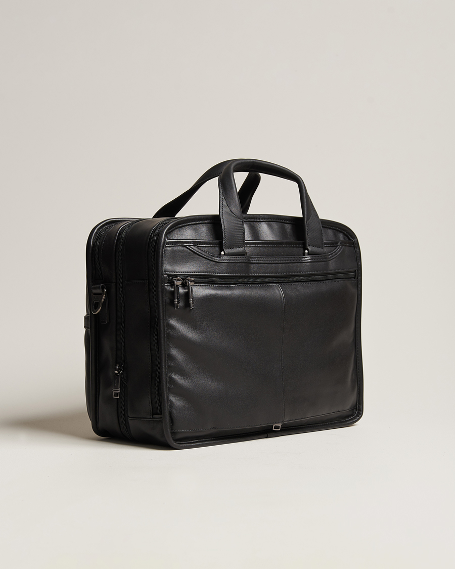 TUMI Alpha 3 Exp Organizer Laptop Leather Brief Black
