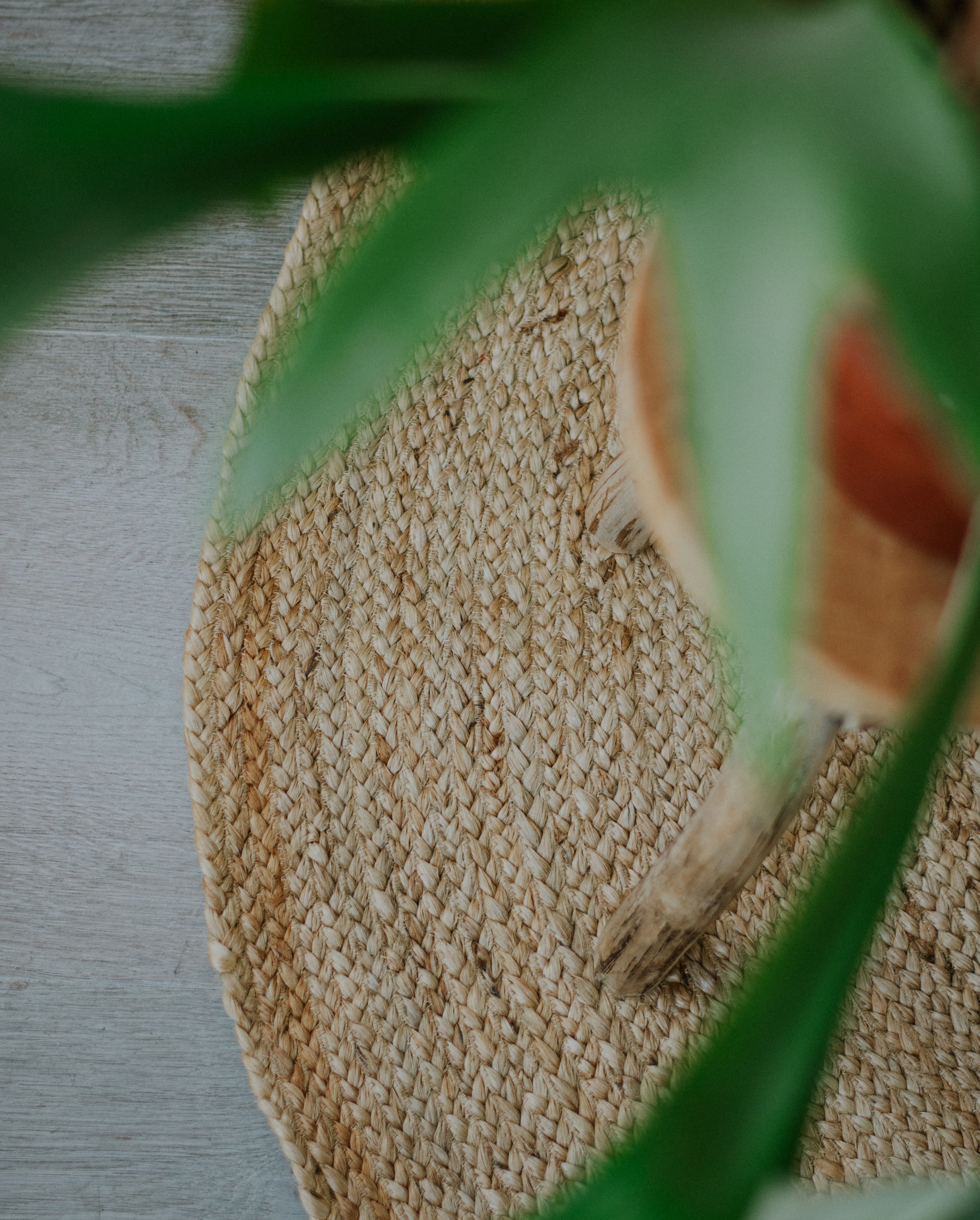 Vloerkleed rond, jute, Ø 120 cm