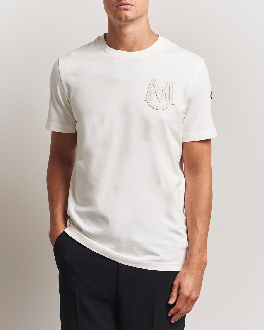 Moncler Embossed Logo T-Shirt Off White