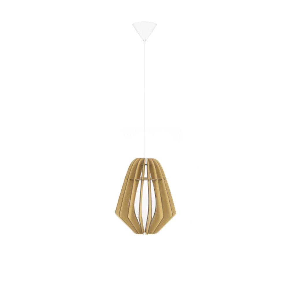 Original houten hanglamp - met koordset wit small