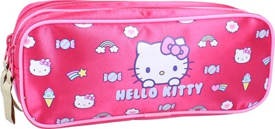 Hello Kitty Dobbeltpennal Follow The Rainbow, Rosa
