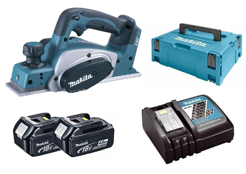 Makita DKP180RMJ 18V Li-ion accu schaafmachine set (2x 4.0Ah) accu in Mbox