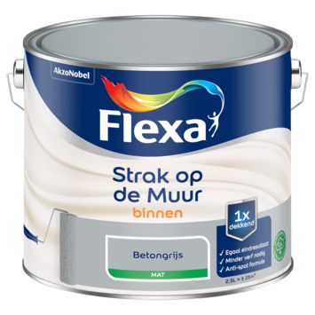 Flexa Strak op de Muur muurverf mat beton 2,5 liter