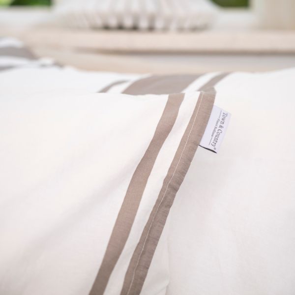 Town & Country Kinsley Dekbedovertrek - 140 x 220 cm - Taupe