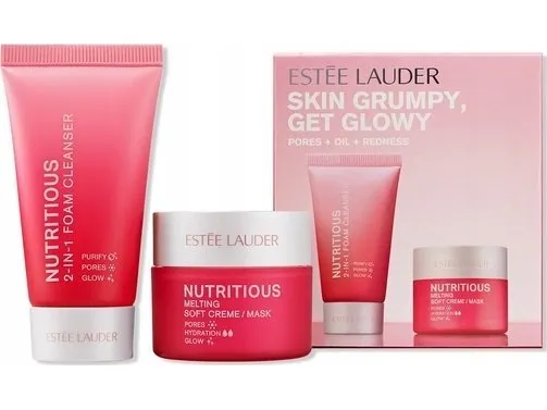 ESTEE LAUDER_SET Skin Grumpy, Get Glowy Nutritious face wash foam 30ml   face cream 15ml