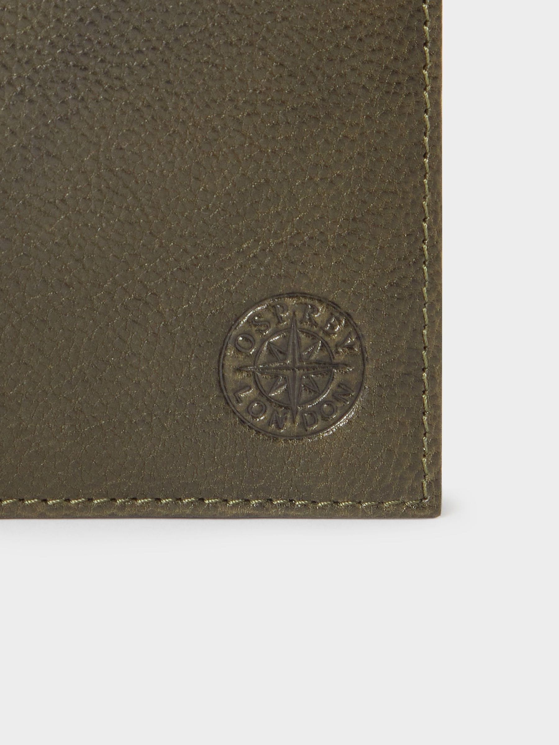 Groen - Osprey London The Compass leren muntenportemonnee