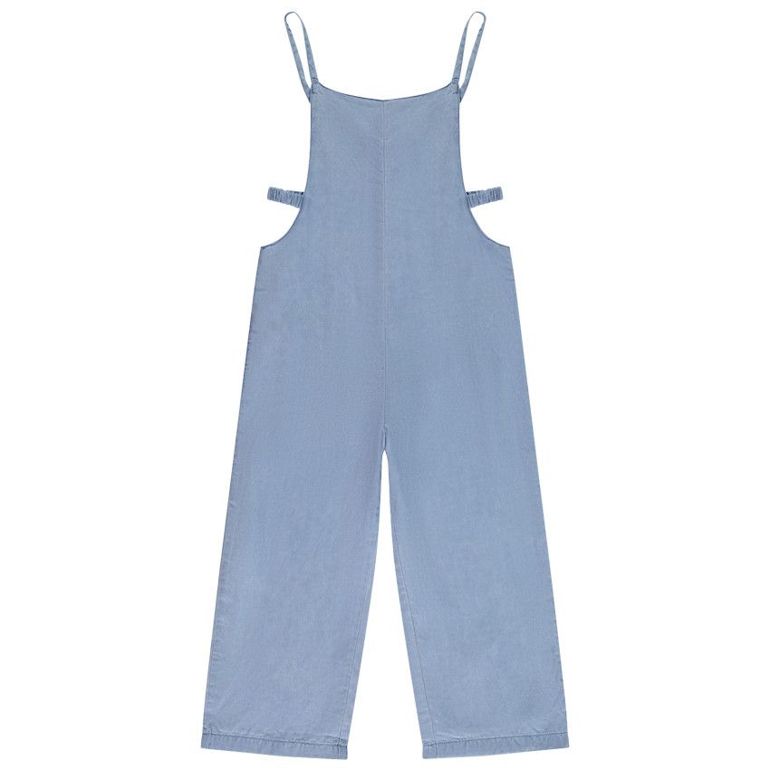 Combinaison longue unie en lyocell pour fille - Bleu