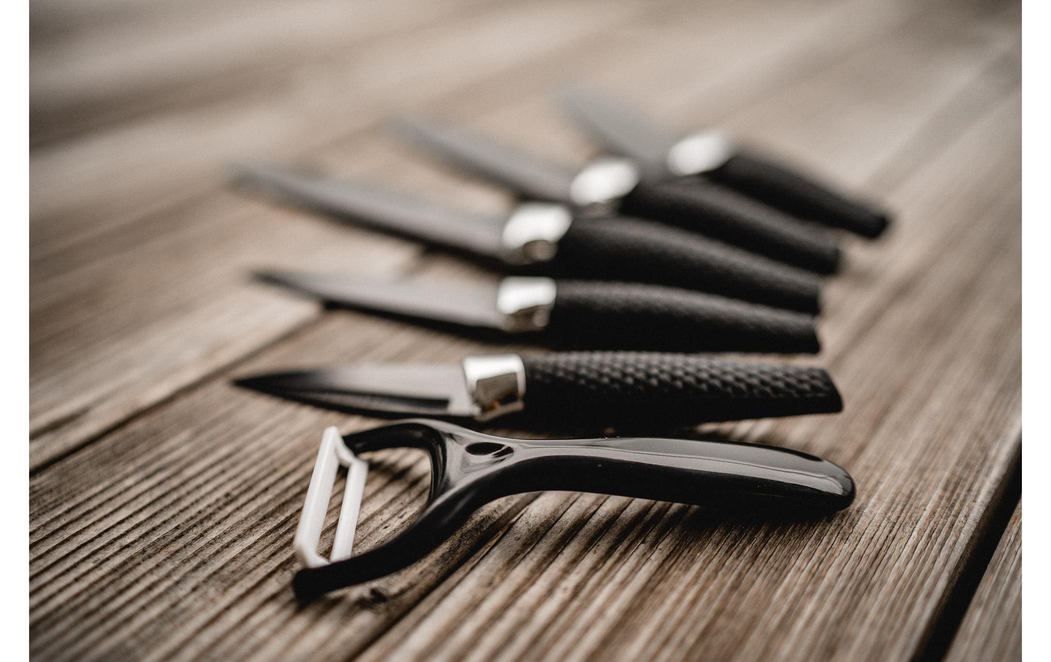 Messer-Set Premium Black 6-teilig, Schwarz/SilberMesser