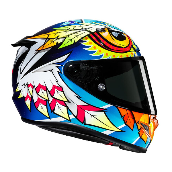 HJC - Casque RPHA 12 Spasso MC3H / Navy / Orange / Jaune fluo