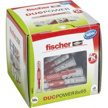 Fischer Universeelplug DuoPower 8x65mm 50 stuks