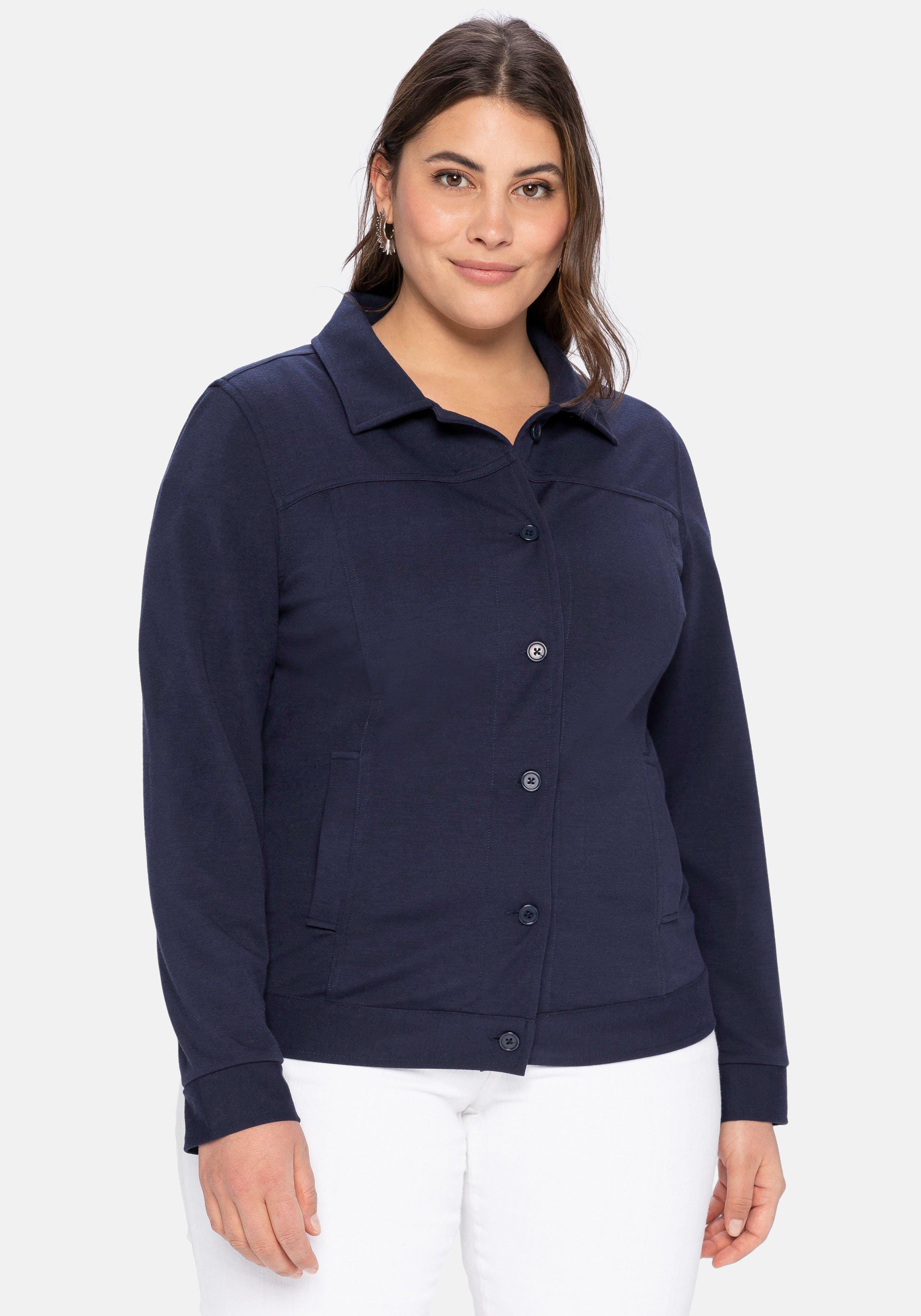 Kurzjacke aus Interlock, leicht tailliert