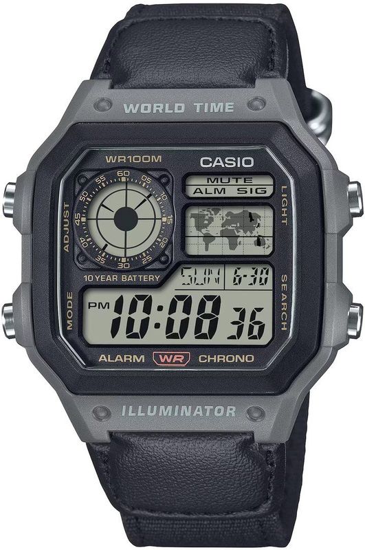 Digitale Horloge - Zwart - Kunststof - 10 Bar Waterdicht