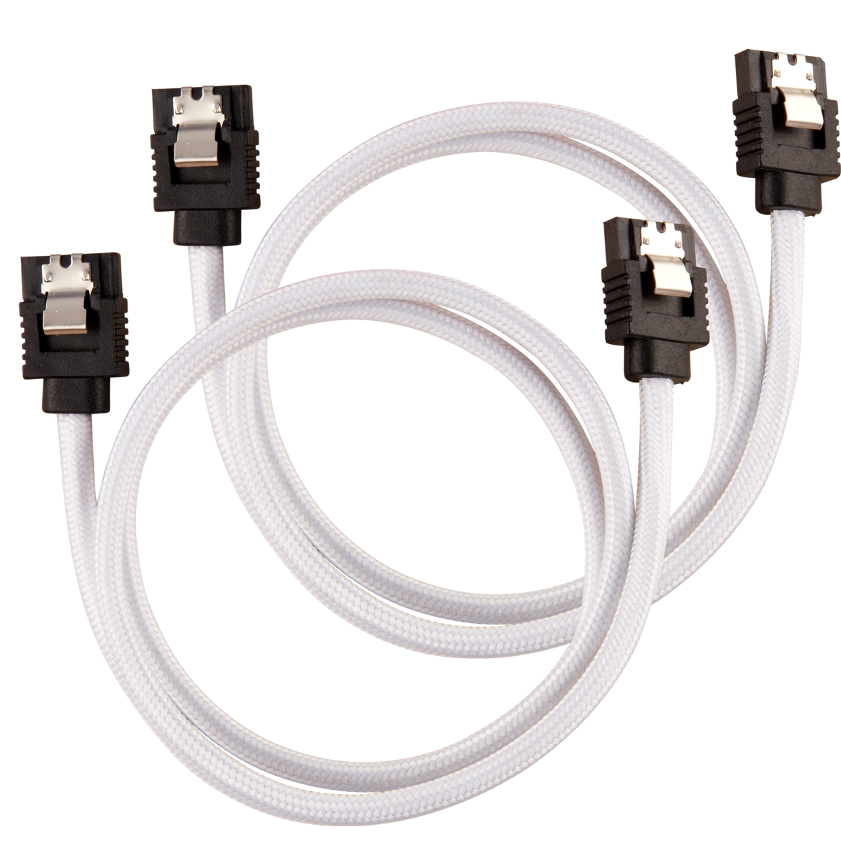 Corsair SATA gainé droit - 60 cm - blanc