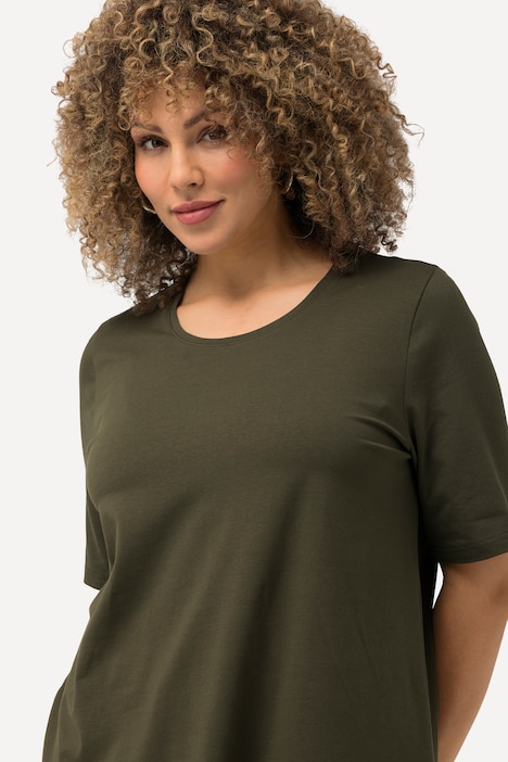 T-Shirt, A-Linie, Rundhalsausschnitt, Halbarm