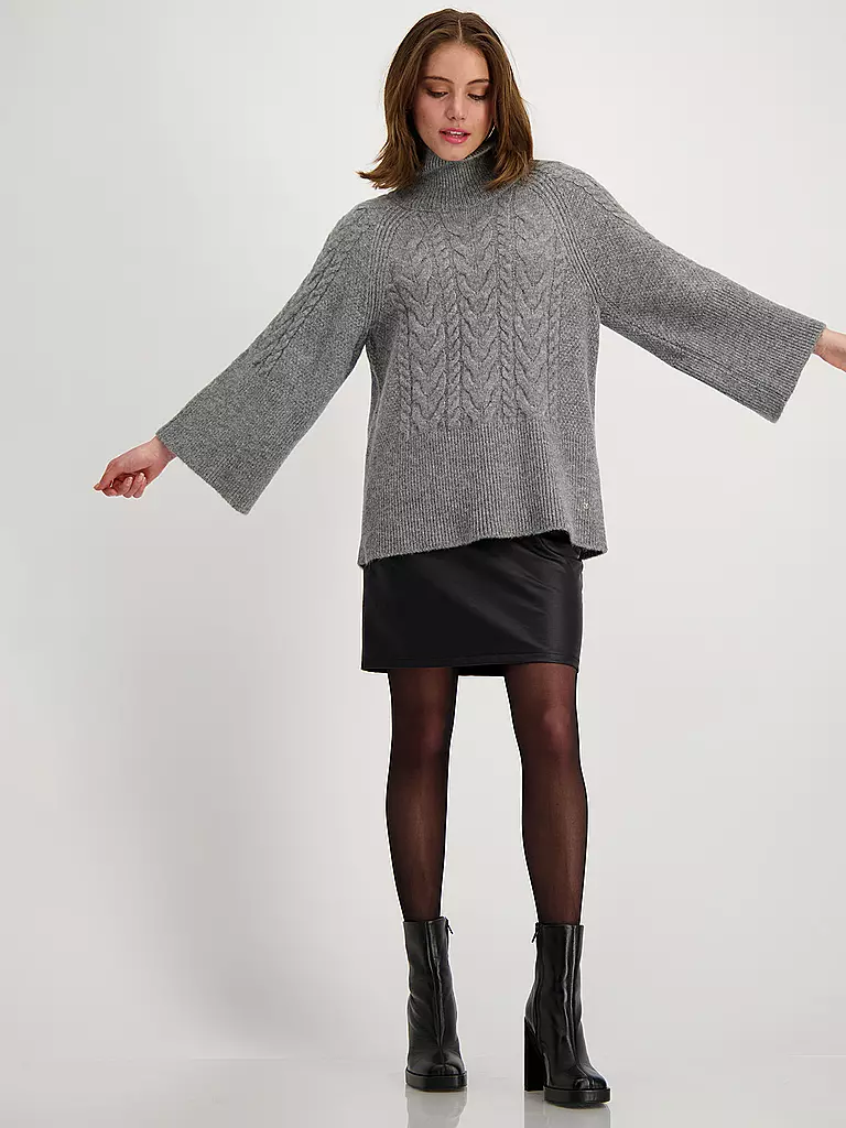 MONARI Rollkragenpullover grau
