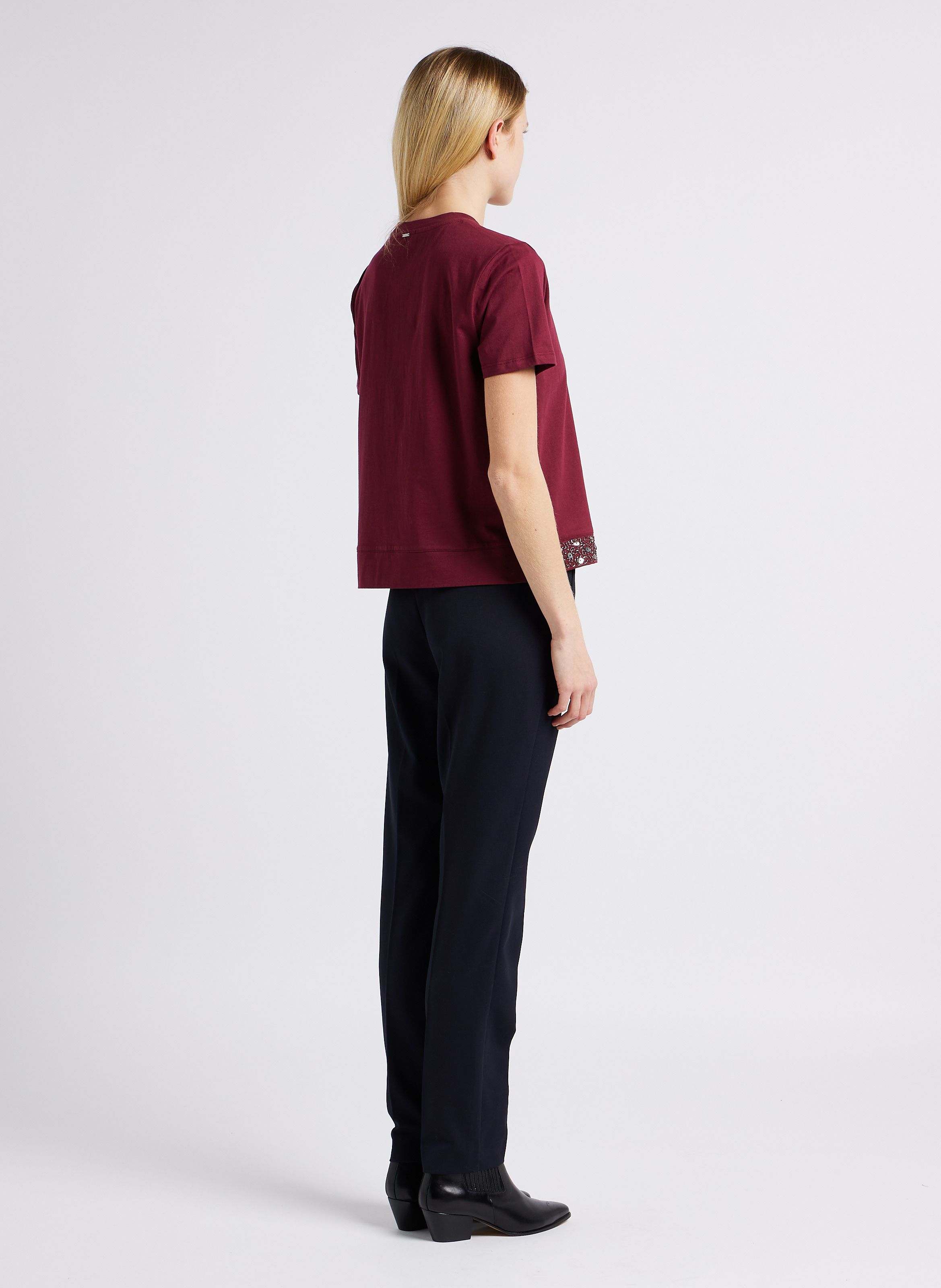 IKKS Pantalon à pinces carotte taille haute - Bleu