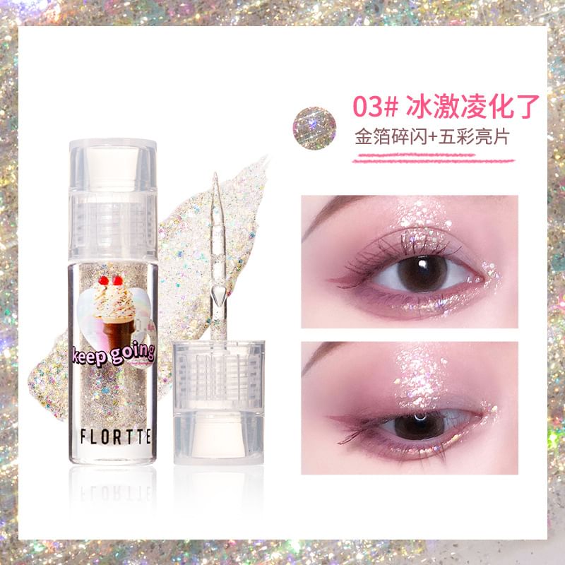 FLORTTE - GLANZENDE VLOEIBARE OOGSCHADUW - 4 Kleuren