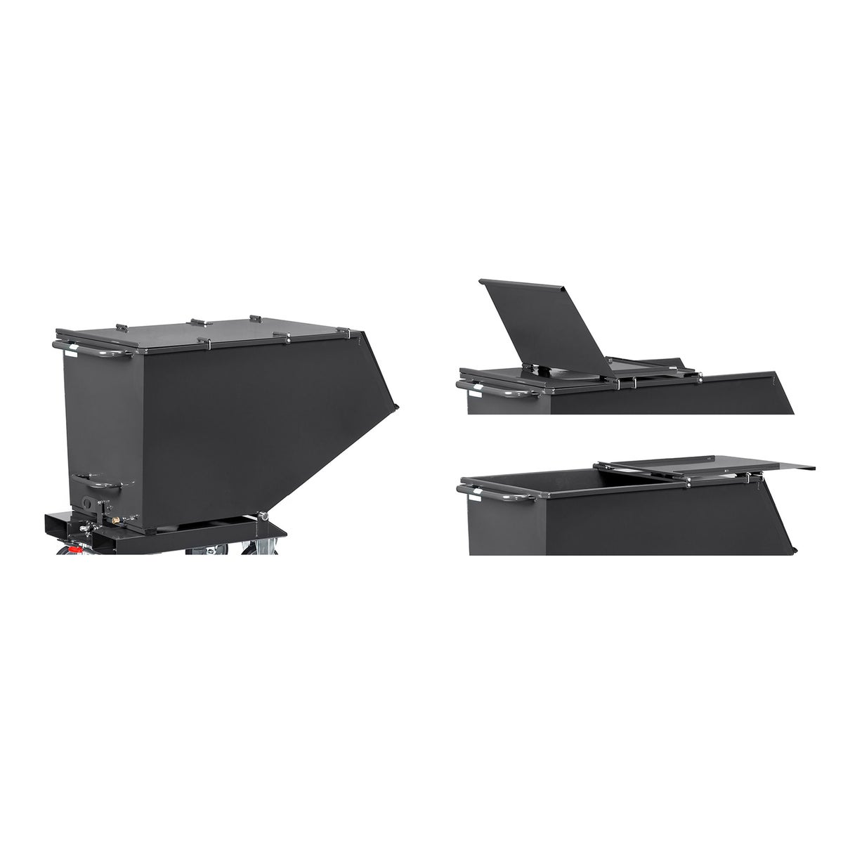 Fetra klapdeksel voor kiepwagens, meerprijs voor bakafmetingen 1214x669x708mm, Grey Edition