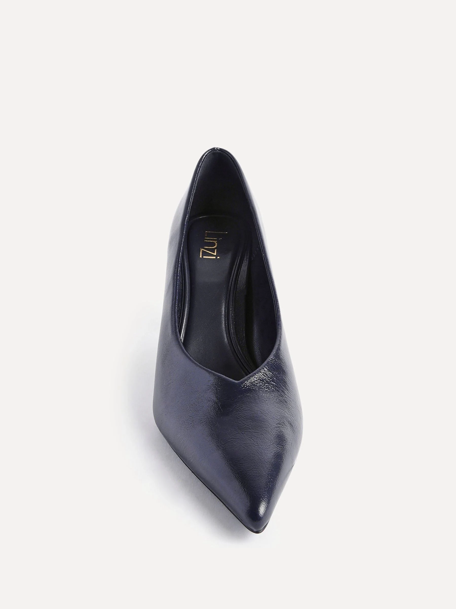 Blauw - Linzi Bellamy V-Shaped Closed Toe Court Heels