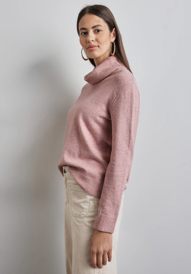 STREET ONE Rollkragenpullover , in melierter Optik