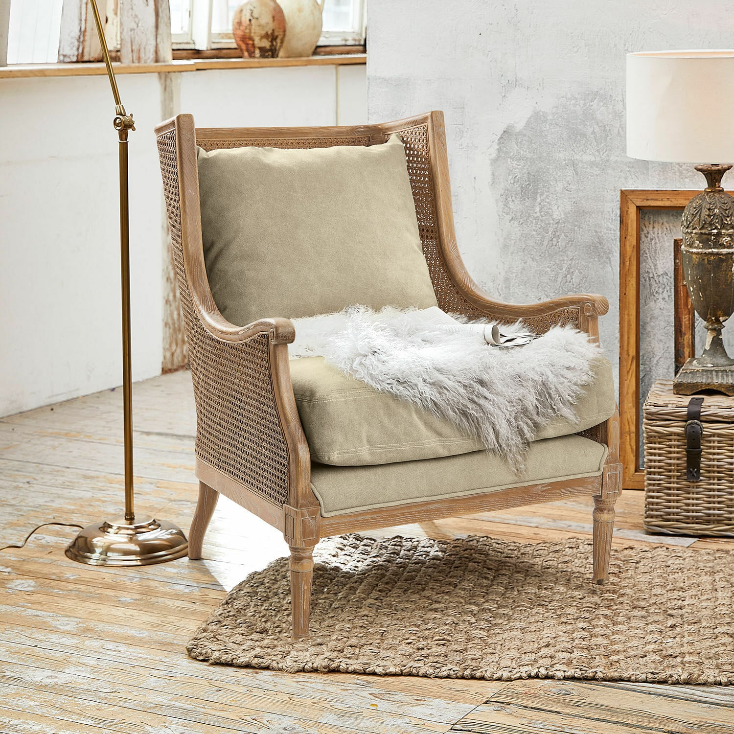 Sessel Greenbrier antikbraun/beige