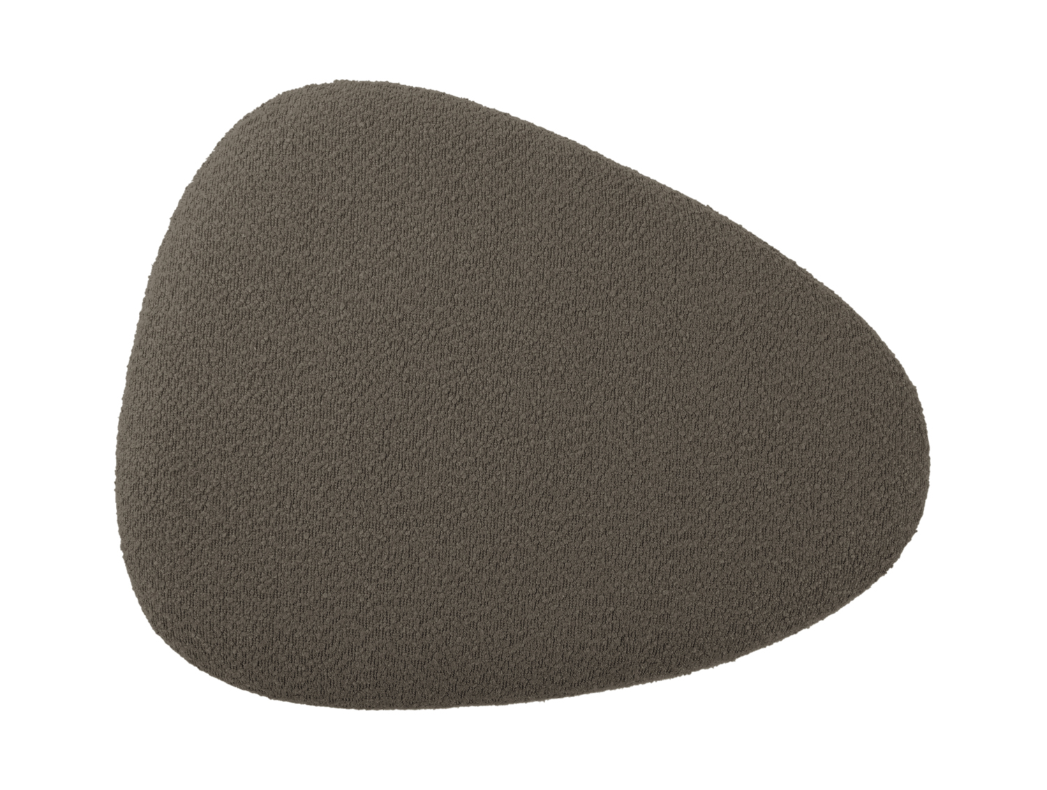 Pouf Ada organic large bouclé taupe green