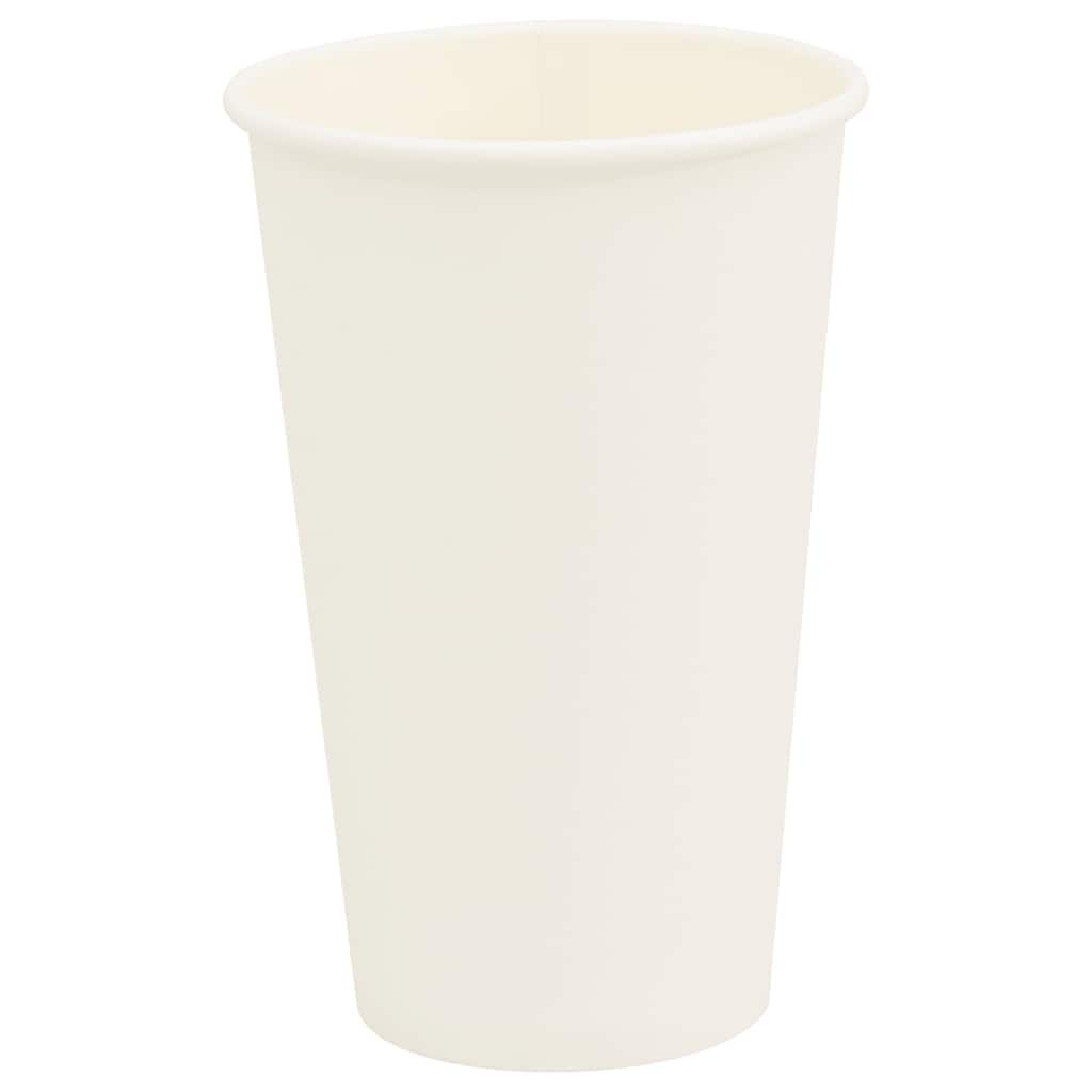vidaXL Papieren Bekers, 1000 stuks, 400 ml, Wit