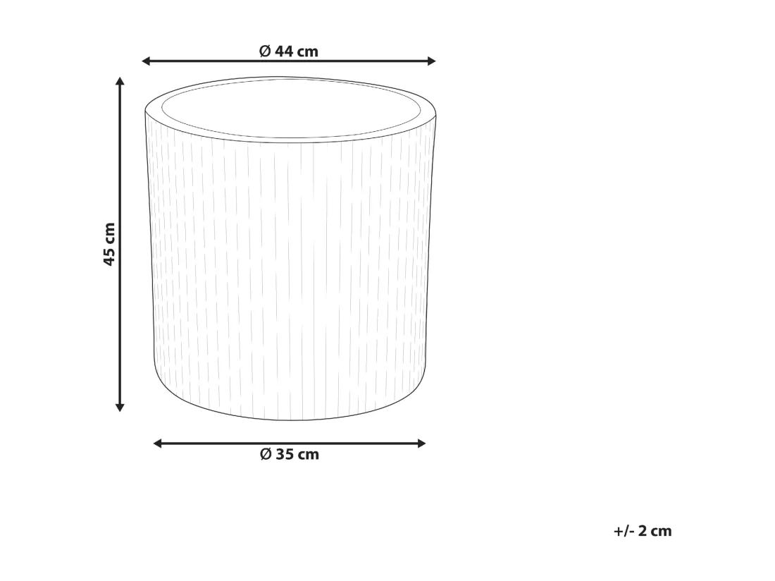 Cache-pot OREOI Céramique 45 cm Blanc cassé