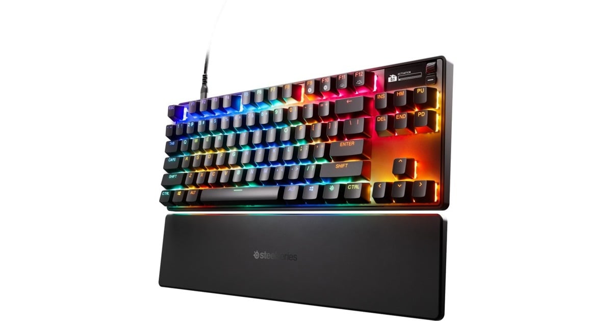 SteelSeriesApex Pro TKL Gen 3, gaming toetsenbord  (Zwart, US lay-out, SteelSeries OmniPoint 3.0, RGB leds, TKL)