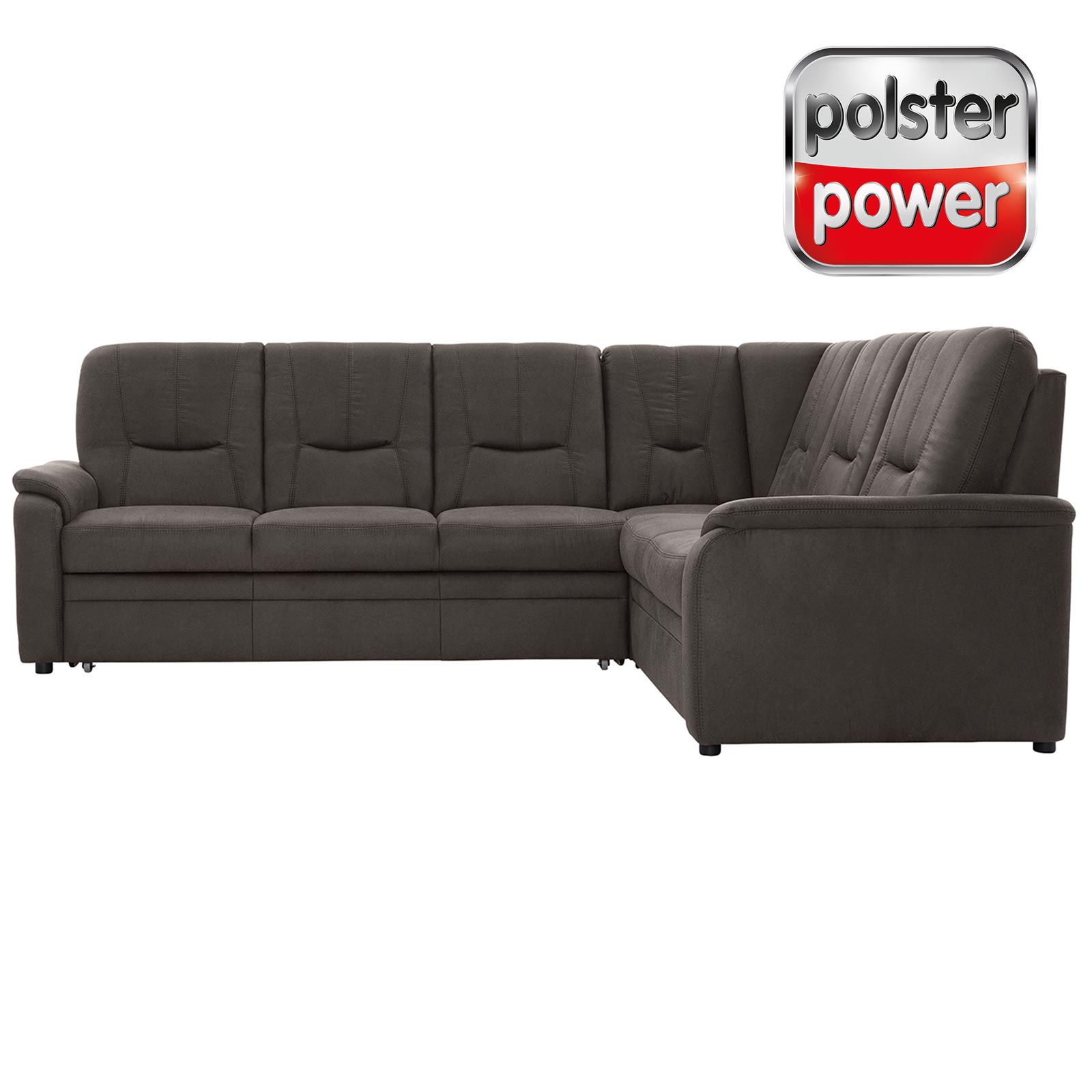 polsterpower Ecksofa - Saddle anthrazit - Basismodell - rechts