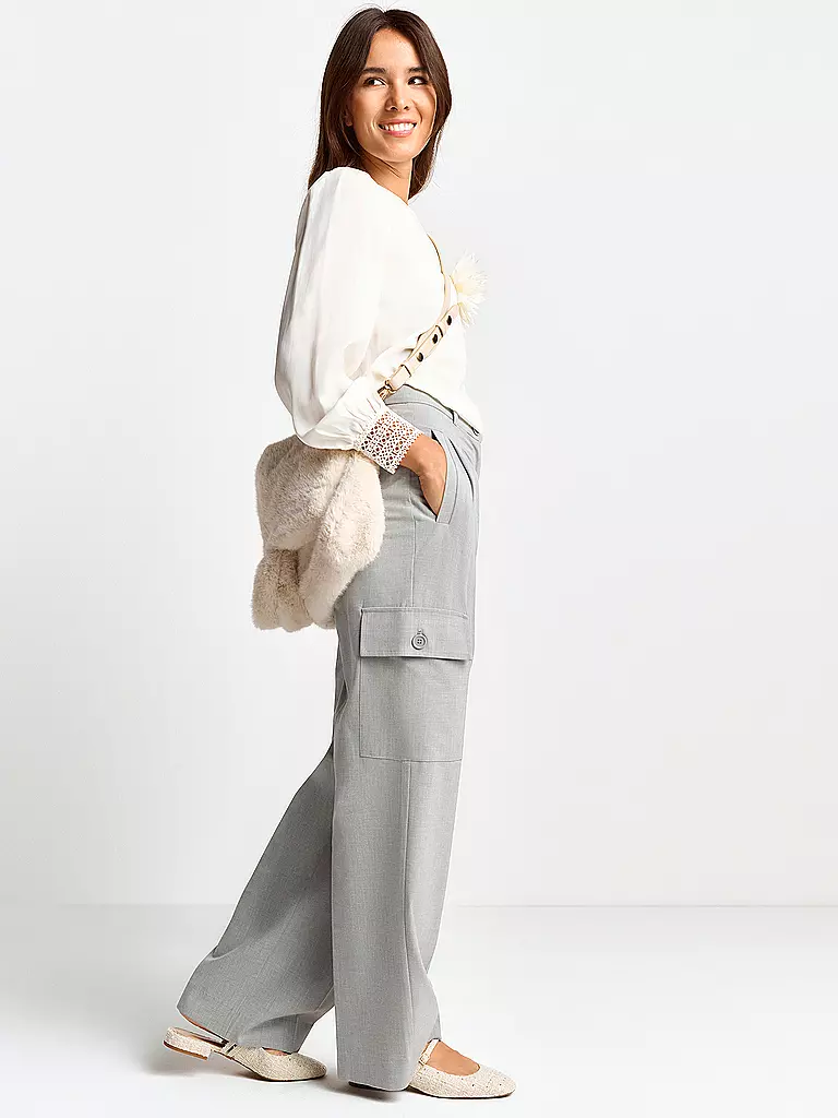 RICH & ROYAL Umhängetasche in Felloptik beige