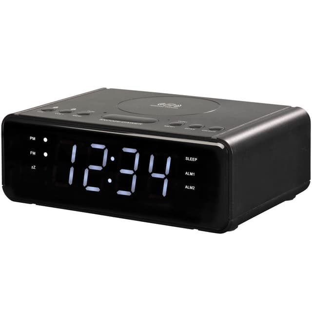 Clockradio med trådløs opladning