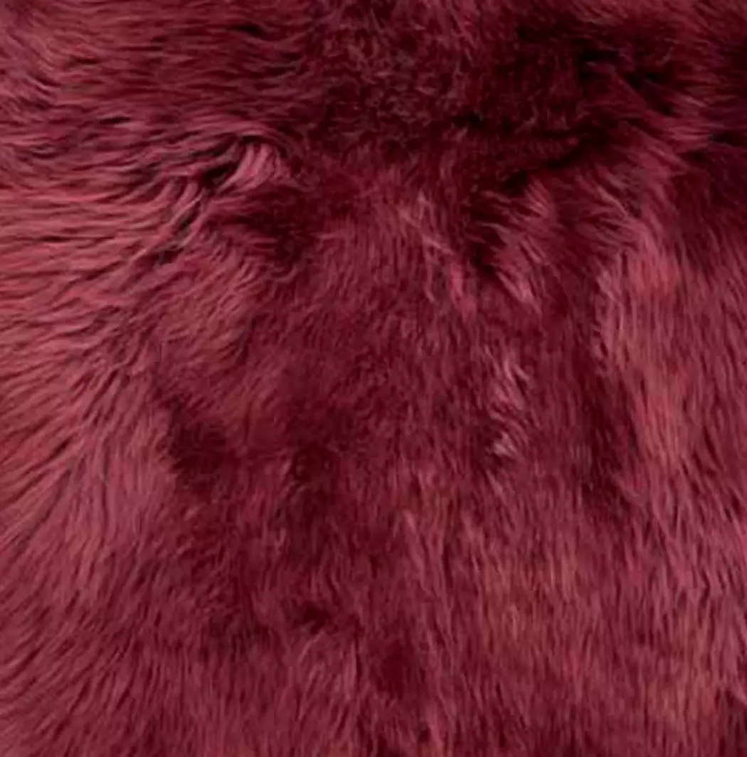 Schaffell 100 cm, aubergine
