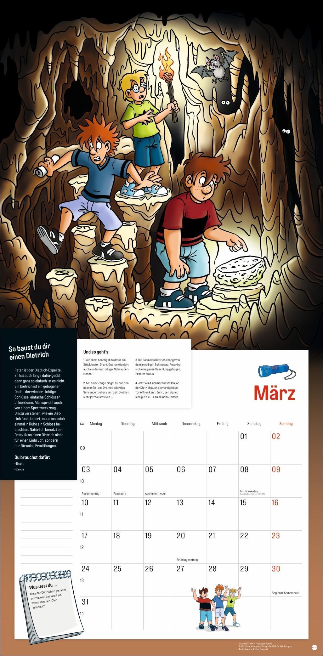 Die drei Kids Broschurkalender 2025