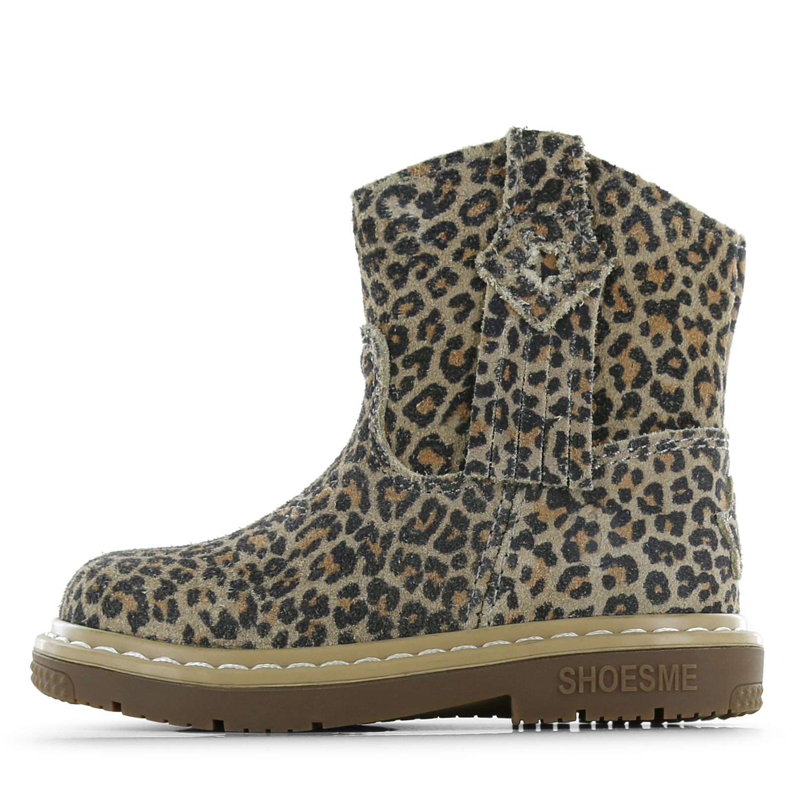 Shoesme panterprint laarsje met franjes Suède | Sale