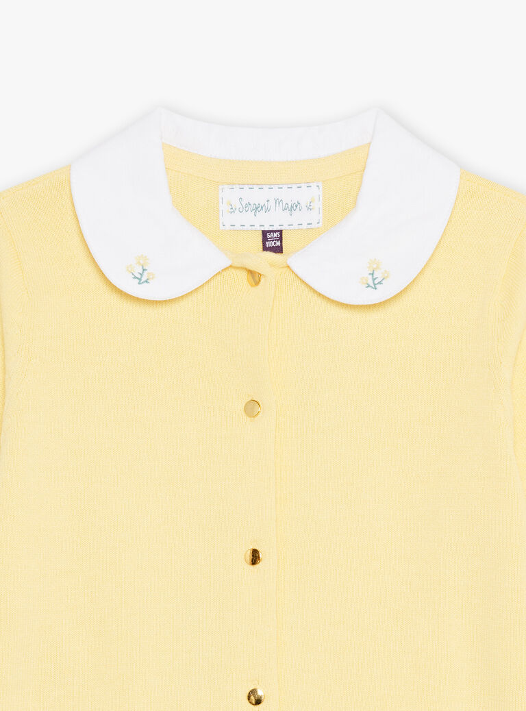 Cardigan jaune en coton