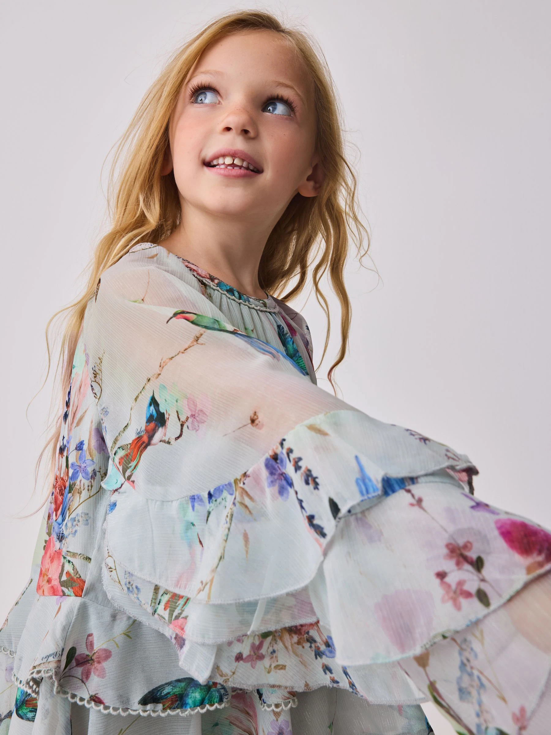 Baker by Ted Baker Mint Green All Over Printed Chiffon Blouse