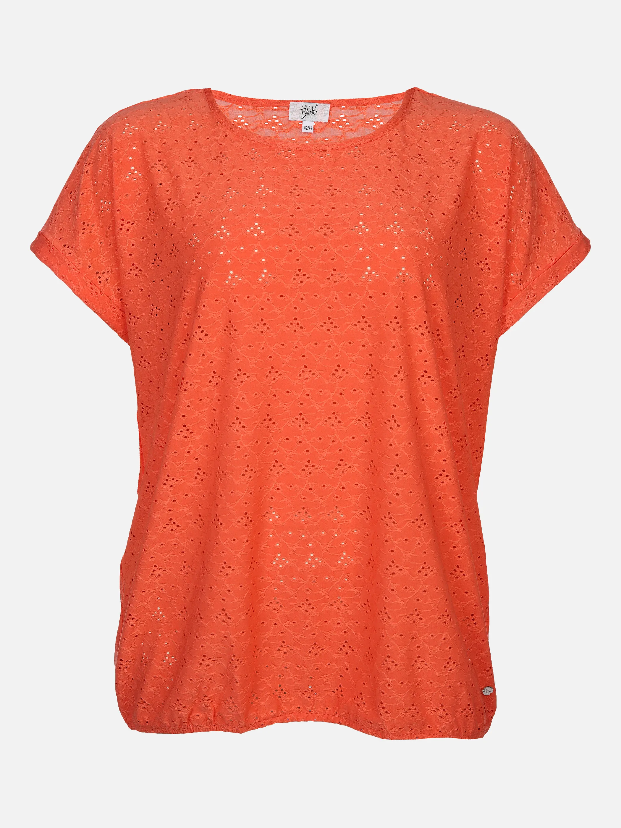 Große Größen Shirt mit Lochmuster